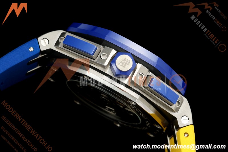 Audemars Piguet - AP ROO Chronograph 26400SO 44mm CER/SS Blue/Yellow RU Blu/Silver JF A3126