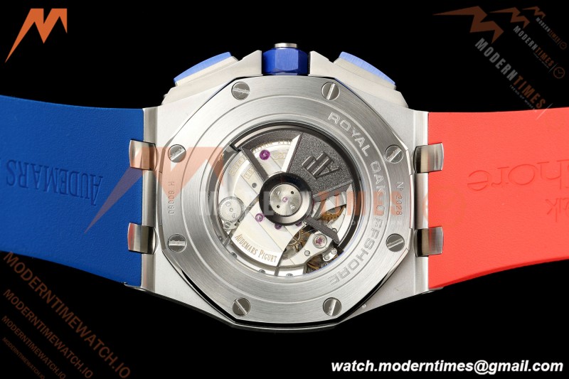 Audemars Piguet - AP ROO Chronograph 26400SO 44mm CER/SS Blue/Red RU Blu/Silver JF A3126