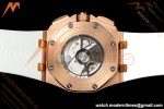 Audemars Piguet - AP ROO Chronograph 26408OR 44mm RG/RU White Dial JF A3126
