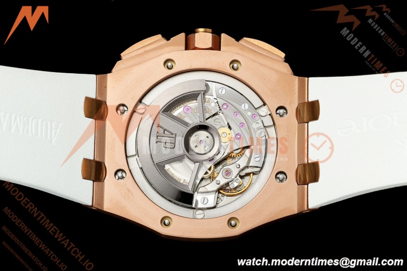 Audemars Piguet - AP ROO Chronograph 26408OR 44mm RG/RU White Dial JF A3126