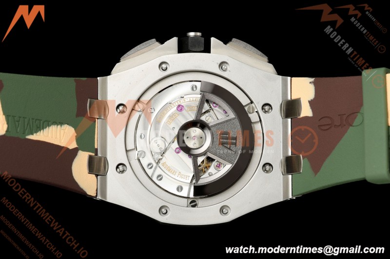 Audemars Piguet - AP ROO Chronograph 26400SO 44mm Green CER/SS Camouflage RU Beige/Blk Dial JF A3126
