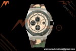 Audemars Piguet - AP ROO Chronograph 26400SO 44mm Green CER/SS Camouflage RU Beige/Blk Dial JF A3126