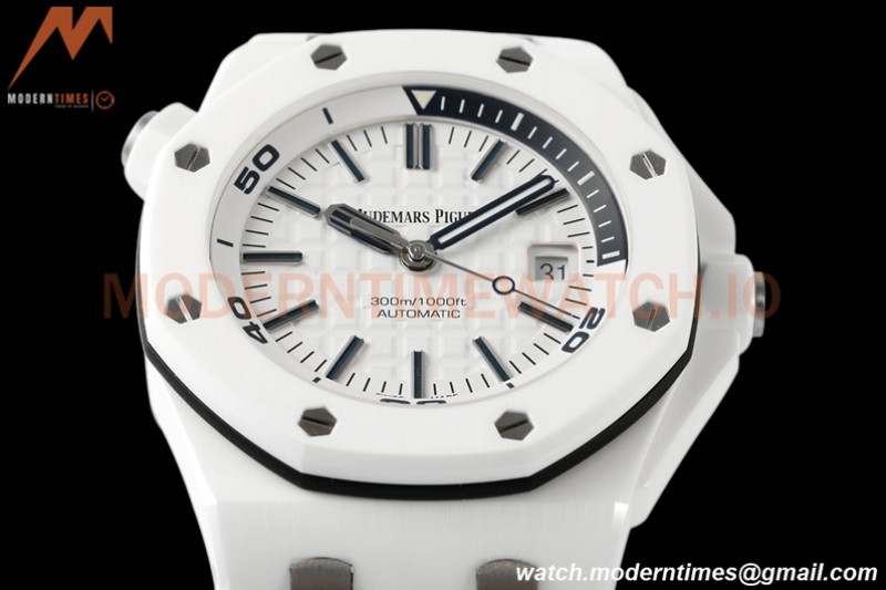 Audemars Piguet - Royal Oak Diver 15707CB White CER/RU White ZF A3120