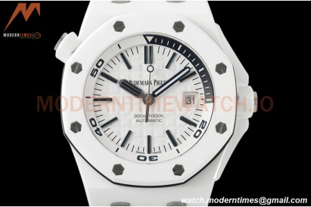 Audemars Piguet - Royal Oak Diver 15707CB White CER/RU White ZF A3120