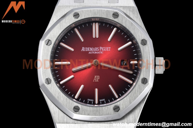 Audemars Piguet - Royal Oak 39mm 16202XT SS/SS Smoked Burgundy GDF MY8215