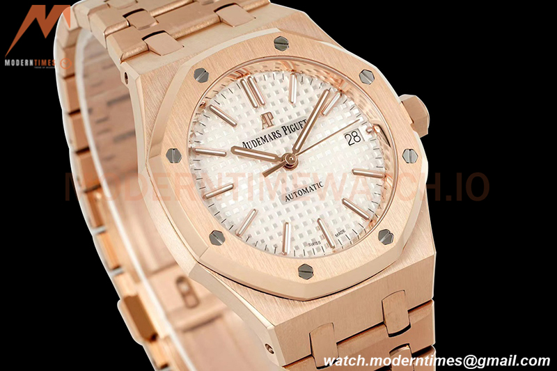 Audemars Piguet - Royal Oak 37mm 15450OR RG/RG Silver Stick IPF A3120