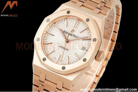 Audemars Piguet - Royal Oak 37mm 15450OR RG/RG Silver Stick IPF A3120