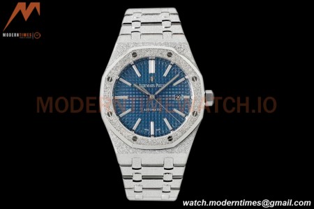 Audemars Piguet - Royal Oak 15410BC Frosted SS/SS Blue APSF A3120