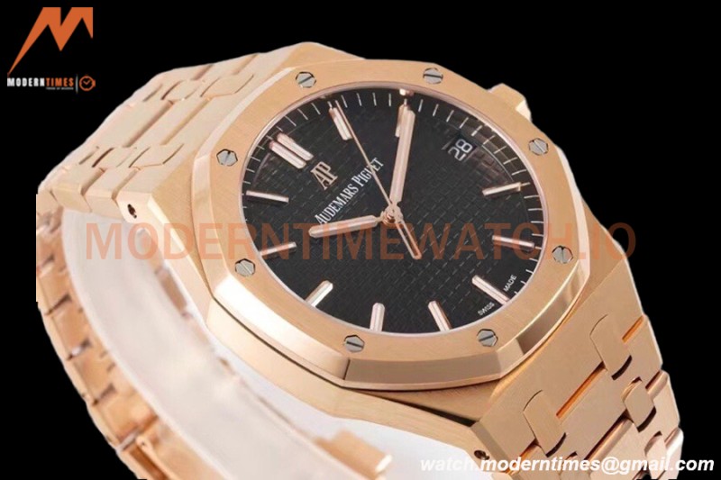 Audemars Piguet - Royal Oak 15500OR 41mm RG/RG Black V2 ZF MY9015