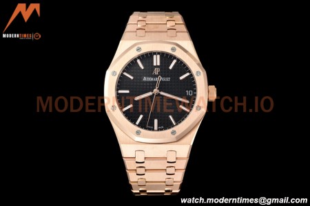 Audemars Piguet - Royal Oak 15500 41mm RG/RG Blk/Stk APSF V3 A4302 Mod