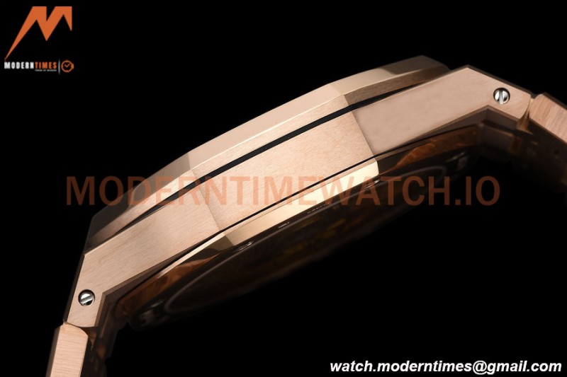 Audemars Piguet - Royal Oak 15500 41mm RG/RG Blk/Stk APSF V3 A4302 Mod