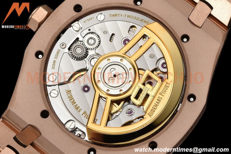 Audemars Piguet - Royal Oak 15500 41mm RG/RG Blk/Stk APSF V3 A4302 Mod