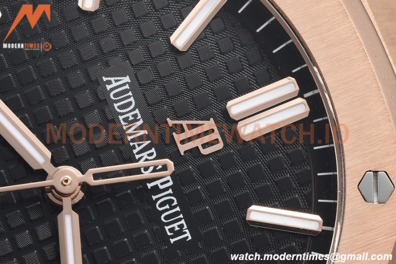 Audemars Piguet - Royal Oak 15500 41mm RG/RG Blk/Stk APSF V3 A4302 Mod