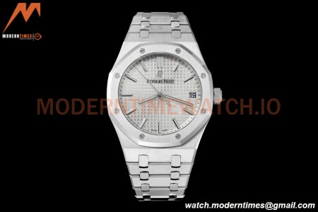 Audemars Piguet - Royal Oak 15500 41mm SS/SS Wht/Stk APSF V3 A4302 Mod