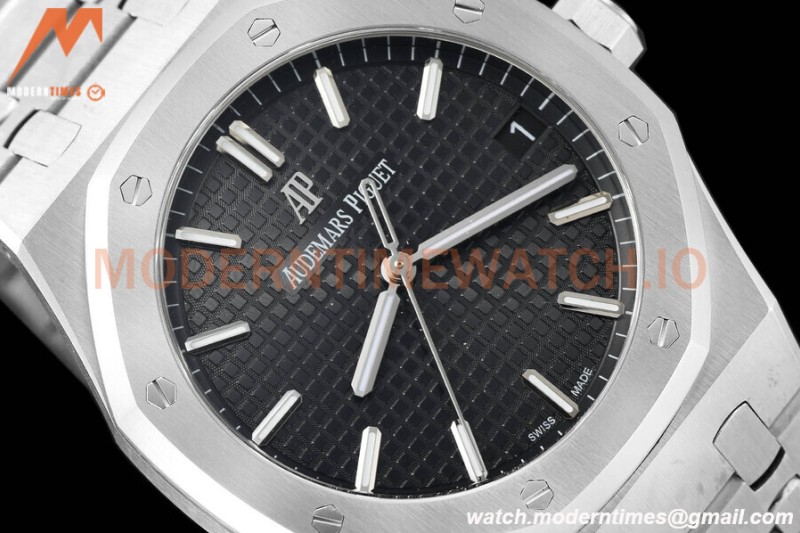 Audemars Piguet - Royal Oak 15500 41mm SS/SS Blk/Stk APSF V3 A4302 Mod
