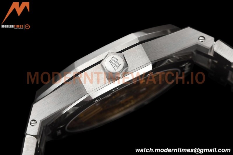 Audemars Piguet - Royal Oak 15500 41mm Frosted SS/SS Blk/Stk APSF V3 A4302 Mod