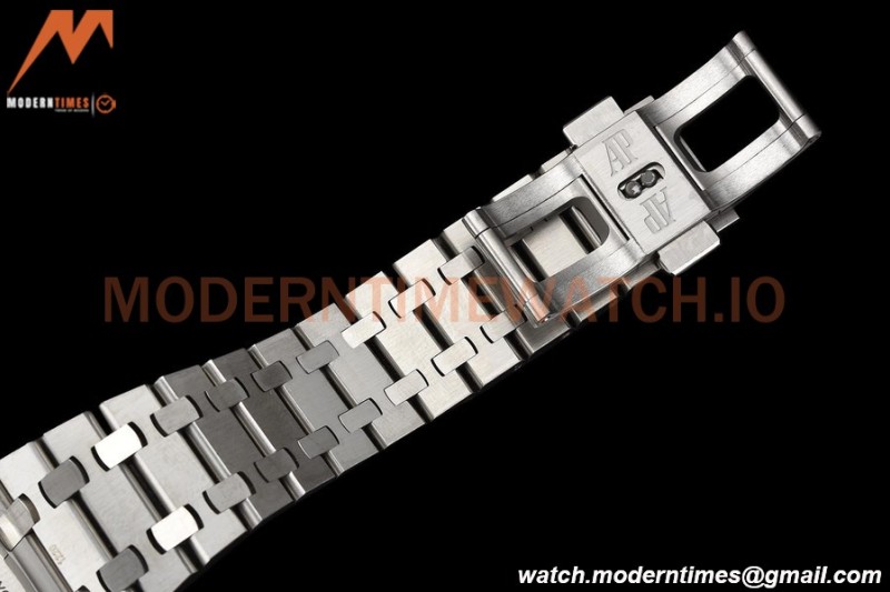 Audemars Piguet - Royal Oak 15500 41mm Frosted SS/SS Wht/Stk APSF V3 A4302 Mod