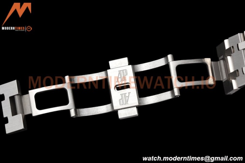 Audemars Piguet - Royal Oak 15500 41mm Frosted SS/SS Wht/Stk APSF V3 A4302 Mod