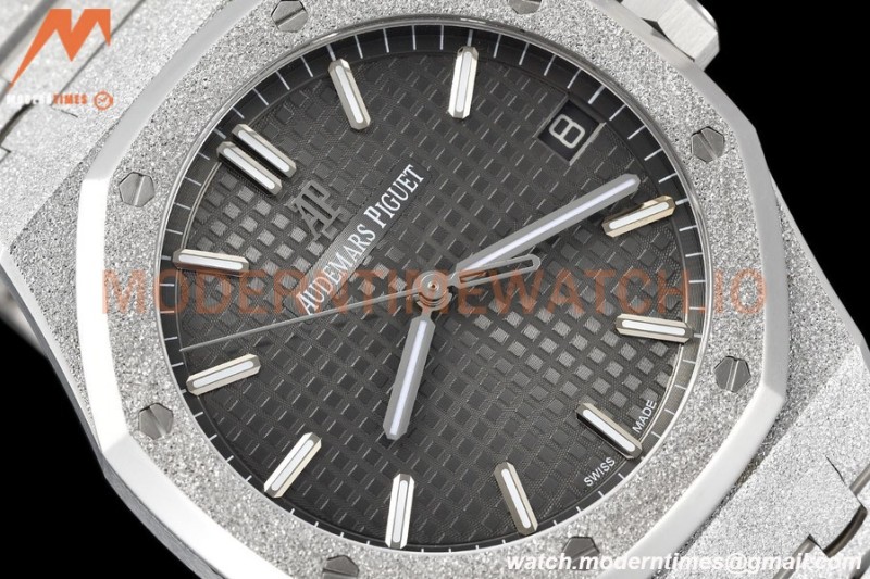 Audemars Piguet - Royal Oak 15500 41mm SS/SS Frosted Grey/Stk APSF V3 A4302 Mod