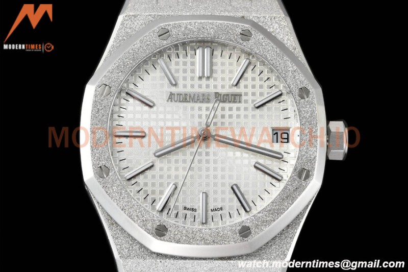 Audemars Piguet - Royal Oak 15510 41mm SS/SS Frosted Wht/Stk APSF A4302 Mod