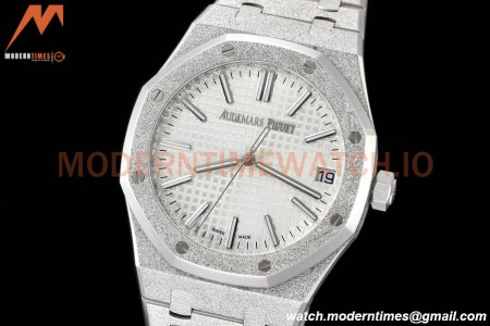 Audemars Piguet - Royal Oak 15510 41mm SS/SS Frosted Wht/Stk APSF A4302 Mod