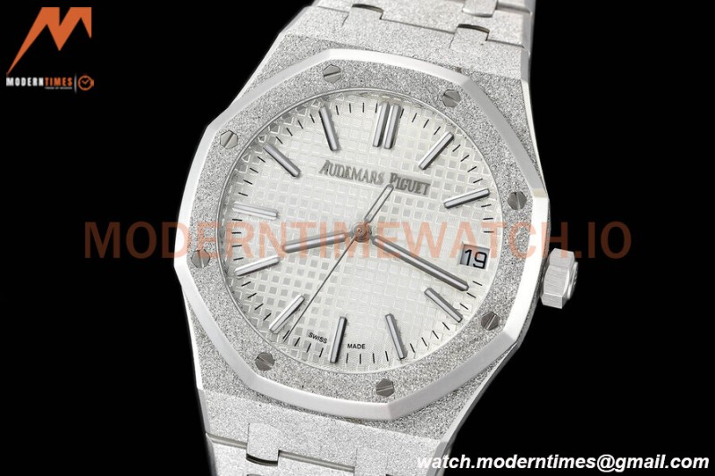 Audemars Piguet - Royal Oak 15510 41mm SS/SS Frosted Wht/Stk APSF A4302 Mod