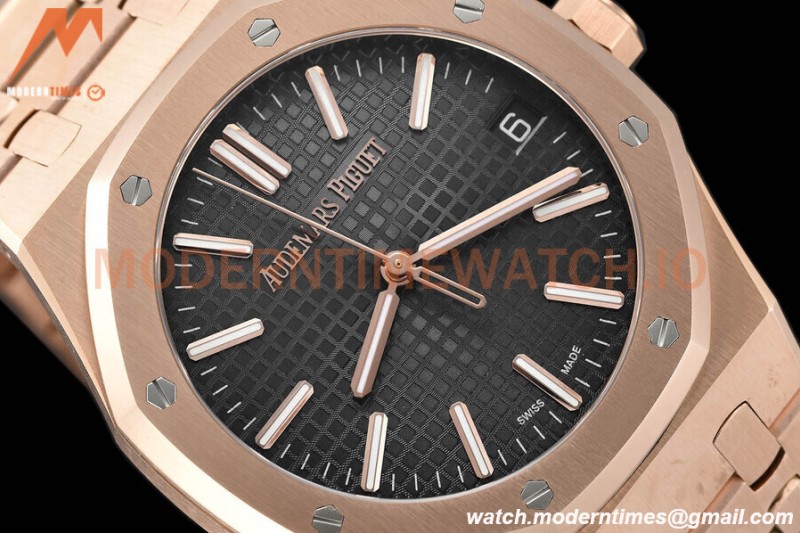 Audemars Piguet - Royal Oak 15510 50th Anniversary 41mm RG/RG Blk/Stk APSF A4302 Mod