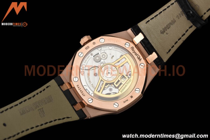 Audemars Piguet - Royal Oak 15500 41mm RG/LE Blk/Stk APSF V3 A4302 Mod