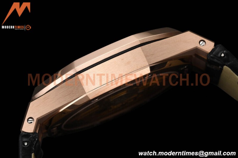 Audemars Piguet - Royal Oak 15500 41mm RG/LE Blk/Stk APSF V3 A4302 Mod