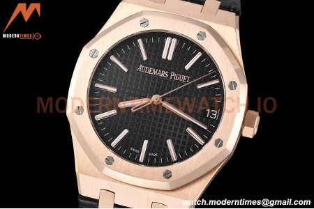 Audemars Piguet - Royal Oak 15510 50th Anniversary 41mm RG/LE Blk/Stk APSF A4302 Mod