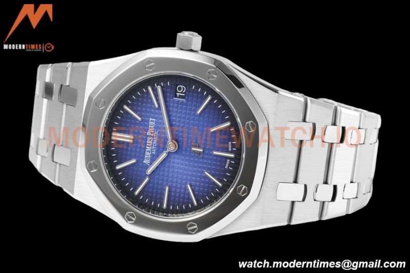 Audemars Piguet - Royal Oak 15202IP 39mm Jumbo Extra Thin SS/SS Smoke Blue ZF A2121