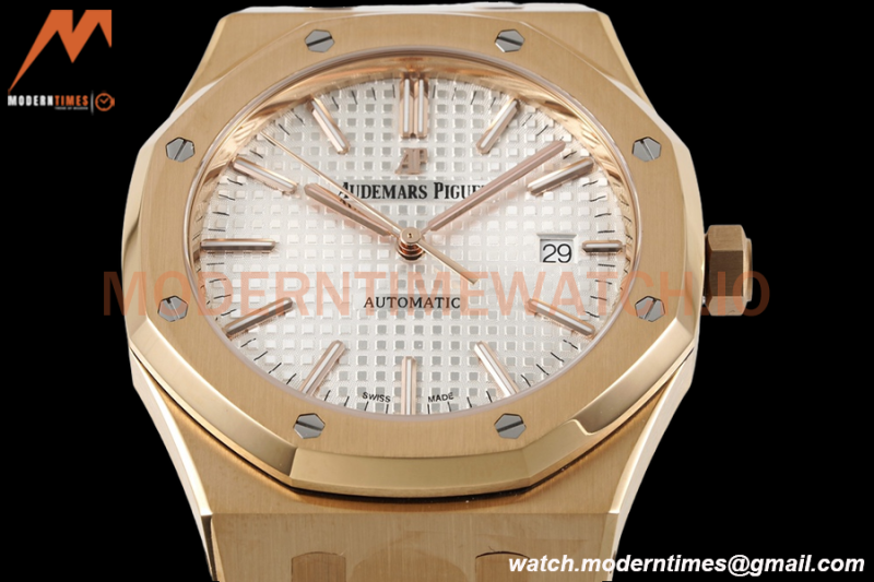 Audemars Piguet - Royal Oak 15400OR RG/RG White ZF V2 A3120