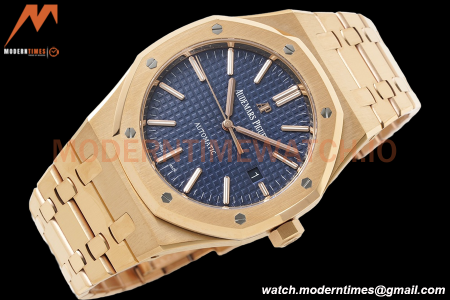 Audemars Piguet - Royal Oak 15400OR RG/RG Blue ZF V2 A3120