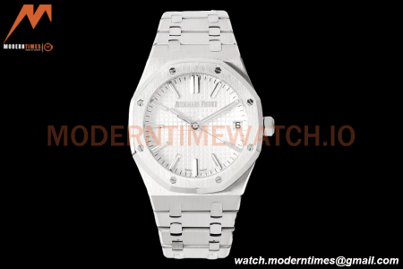 Audemars Piguet - Royal Oak 15510 50th Anniversary 41mm SS/SS Wht/Stk ZF A4302 Mod