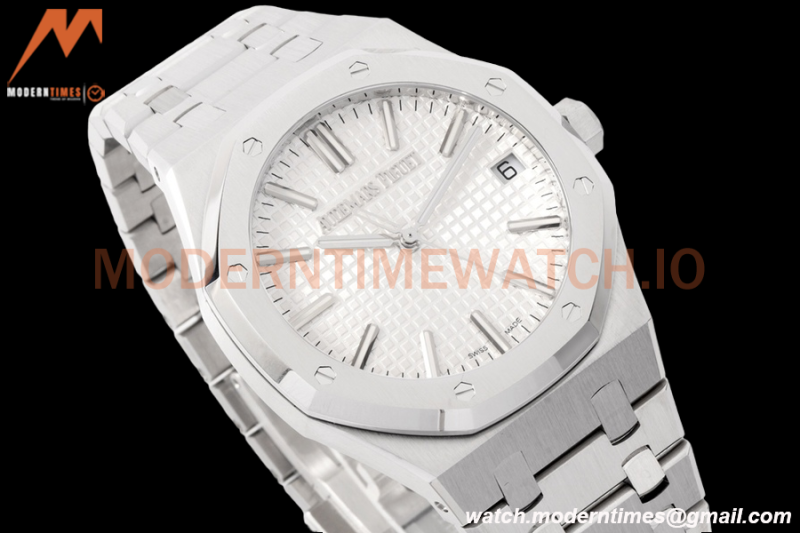 Audemars Piguet - Royal Oak 15510 50th Anniversary 41mm SS/SS Wht/Stk ZF A4302 Mod