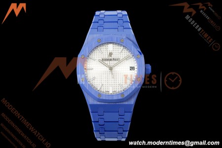 Audemars Piguet - Royal Oak 15500ST 41mm Blue Ceramic White Dial APSF A4302 Mod | 오데마 피게 - 로얄 오크 15500ST 41mm 블루 세라믹 화이트 다이얼 APSF A4302 Mod