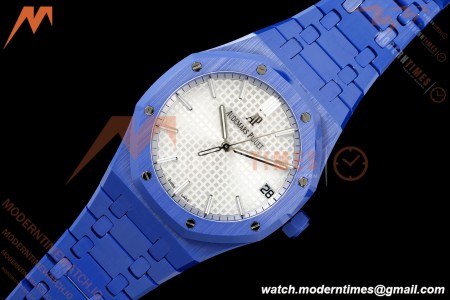 Audemars Piguet - Royal Oak 15500ST 41mm Blue Ceramic White Dial APSF A4302 Mod | 오데마 피게 - 로얄 오크 15500ST 41mm 블루 세라믹 화이트 다이얼 APSF A4302 Mod
