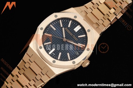 Audemars Piguet - Royal Oak 41mm 15510OR RG/RG Blue/Stk RSF A4302 Mod