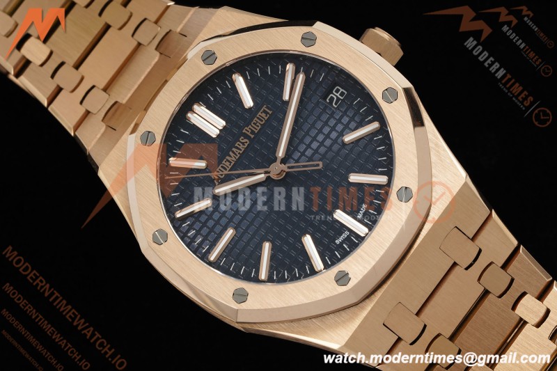 Audemars Piguet - Royal Oak 41mm 15510OR RG/RG Blue/Stk RSF A4302 Mod | 오데마 피게 - 로얄 오크 41mm 15510OR RG/RG 블루/Stk RSF A4302 Mod