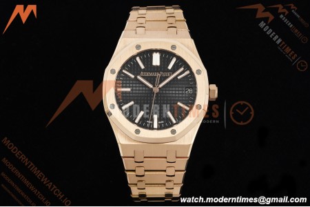 Audemars Piguet - Royal Oak 41mm 15510OR RG/RG Blk/Stk RSF A4302 Mod