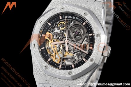 Audemars Piguet - Royal Oak 15407BC 41mm Openworked Frosted SS/SS Skeleton THB V2 SA3132