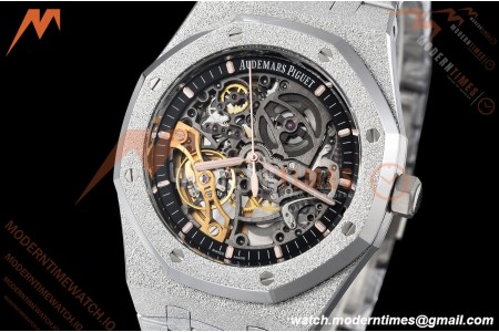 Audemars Piguet - Royal Oak 15407BC 41mm Openworked Frosted SS/SS Skeleton THB V2 SA3132