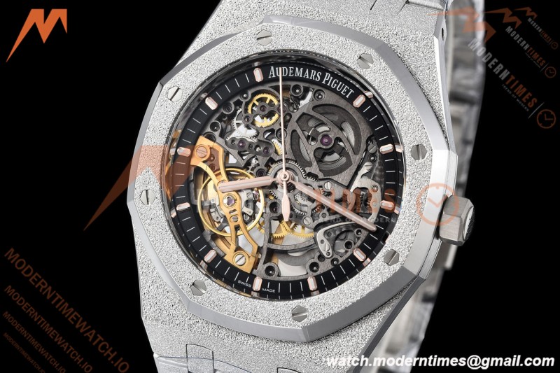 Audemars Piguet - Royal Oak 15407BC 41mm Openworked Frosted SS/SS Skeleton THB V2 SA3132
