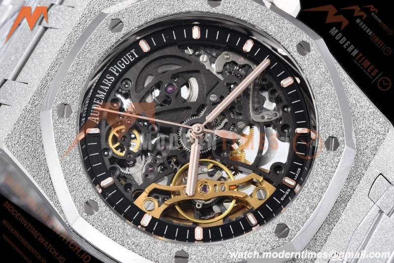 Audemars Piguet - Royal Oak 15407BC 41mm Openworked Frosted SS/SS Skeleton THB V2 SA3132