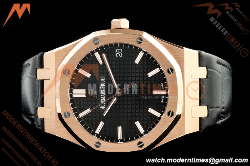 Audemars Piguet - Royal Oak 41mm 15500OR RG/LE Blk/Stk RSF SA4302 Mod | 오데마 피게 - 로얄 오크 41mm 15500OR RG/LE 블랙/스틸 RSF SA4302 모드