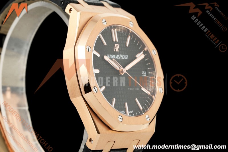 Audemars Piguet - Royal Oak 41mm 15500OR RG/LE Blk/Stk RSF SA4302 Mod | 오데마 피게 - 로얄 오크 41mm 15500OR RG/LE 블랙/스틸 RSF SA4302 모드