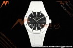 Audemars Piguet - Royal Oak 15500ST 41mm White Ceramic Black Dial APSF A4302 Mod