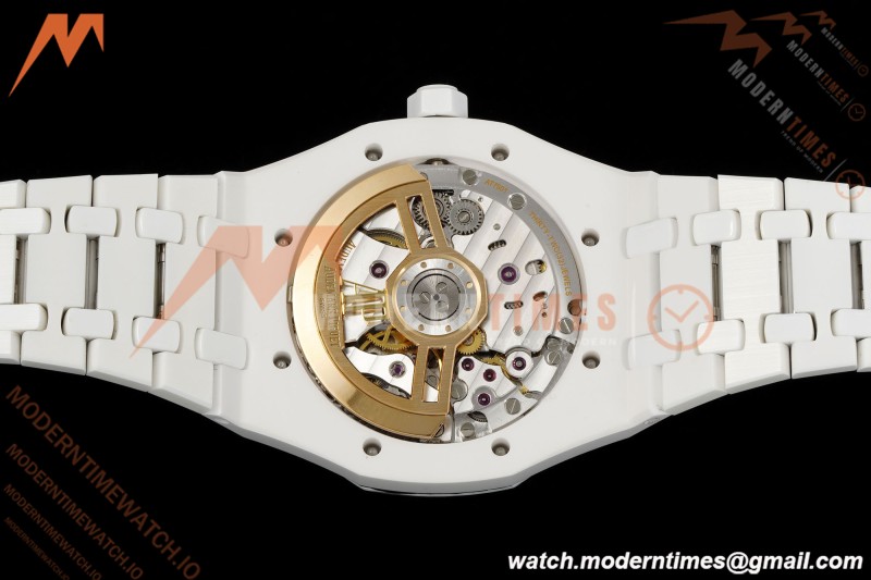 Audemars Piguet - Royal Oak 15500ST 41mm White Ceramic Blue Dial APSF A4302 Mod