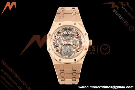Audemars Piguet - Royal Oak 41mm 26735SG RG/RG Skeleton Dial APPF Tourbillon | 오데마피게 - 로얄오크 41mm 26735SG RG/RG Skeleton 다이얼 APPF Tourbillon