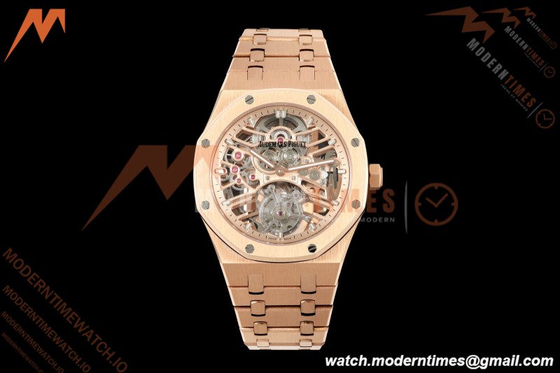 Audemars Piguet - Royal Oak 41mm 26735SG RG/RG Skeleton Dial APPF Tourbillon